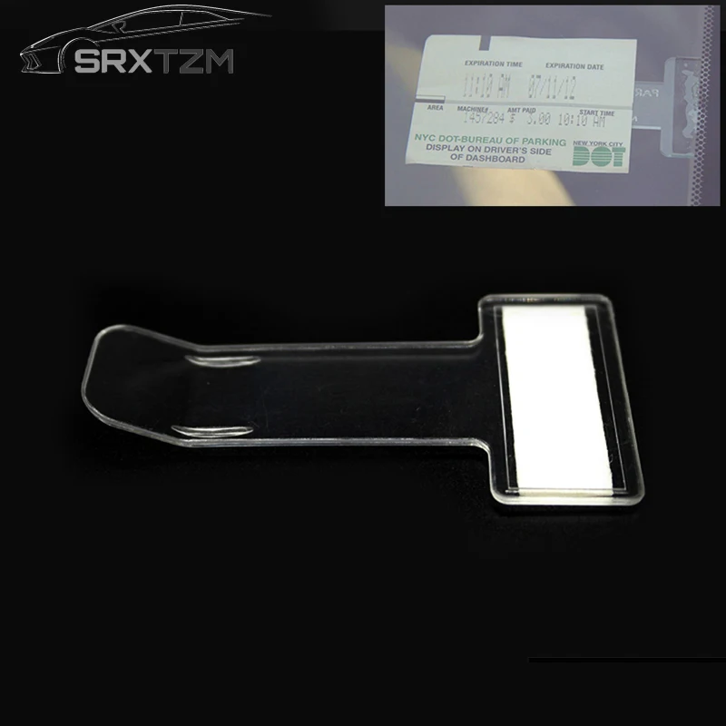 

SRXTZM 1 Piece Car Vehicle Parking Ticket Permit Holder Clip Sticker Windscreen Window Fastener Stickers Kit Car Accessories