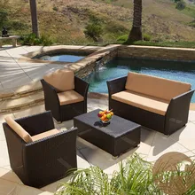 Мебель для патио открытый плетеный алюминиевый каркас диван набор садовой мебели