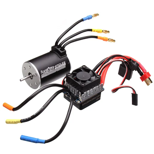Racerstar 3650 бесщеточный водонепроницаемый двигатель 60A набор ESC для 1/10 Monster 1:10 Truggy Cars |