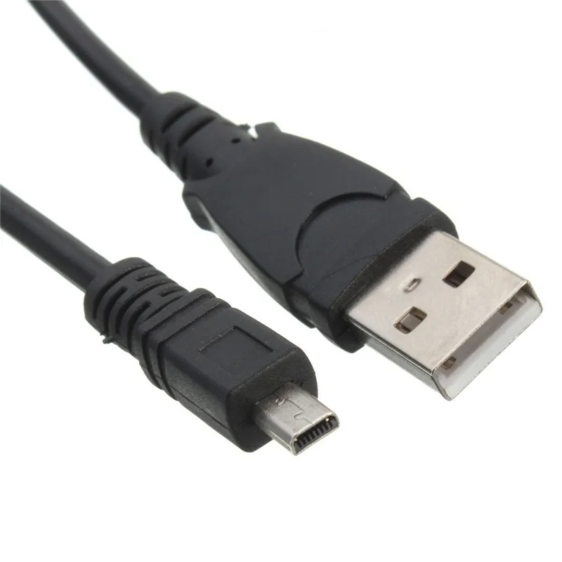 

Black 1.2M 1.5M 8 Pin UC-E6 Camera USB Data Cable Cord For Olympus Pentaxist FinePix For Sony Nikon Coolpix