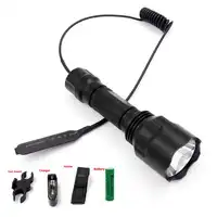 C8 CREE XP-L HI V3 LED Flashlight AMC7135 Camping Torch Lanterna+Gun mount+Remote switch+Holster+Charger+18650 battery