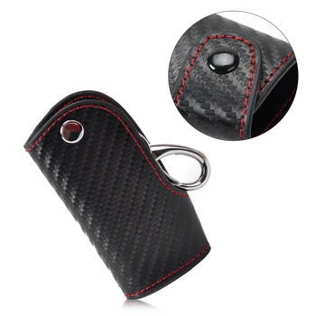 

beler 3D Leather Carbon Fiber Remote Key Case chain keyless Fob cover Holder for Porsche Mercedes-Benz VW Honda Infiniti Lexus