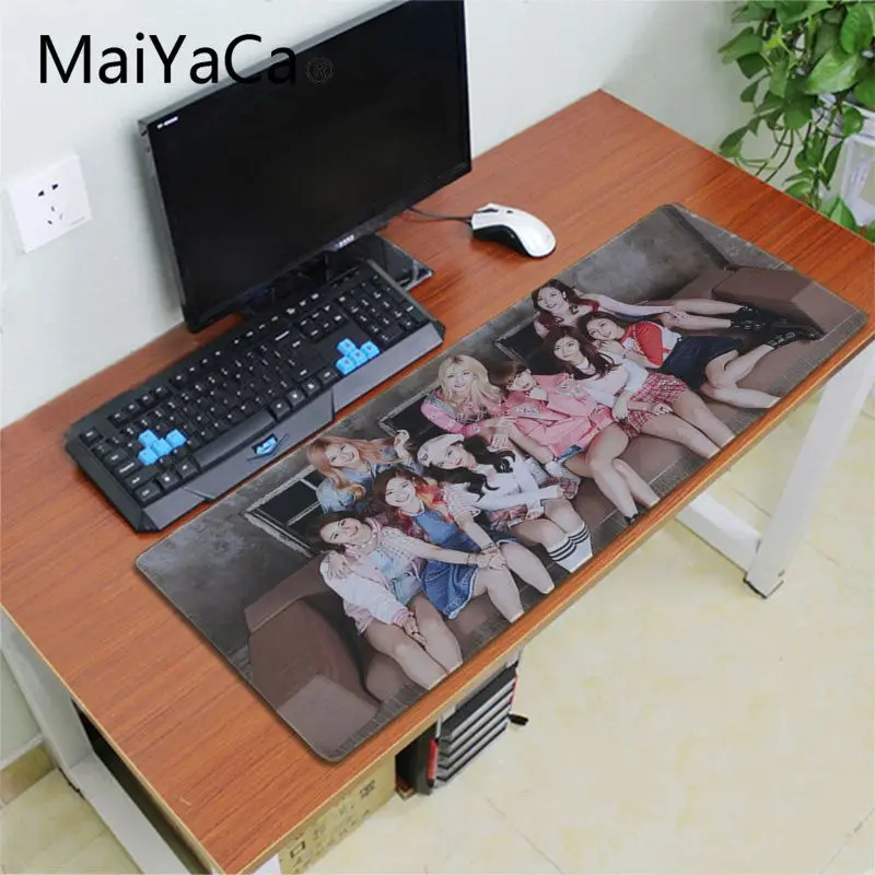 Maiyaca Twice Mina Momo Kpop Комфортный коврик для мыши игровой коврик для мыши xl скоростной коврик для мыши с клавиатурой ноутбук Настольный коврик - Цвет: Lock Edge 30x60cm