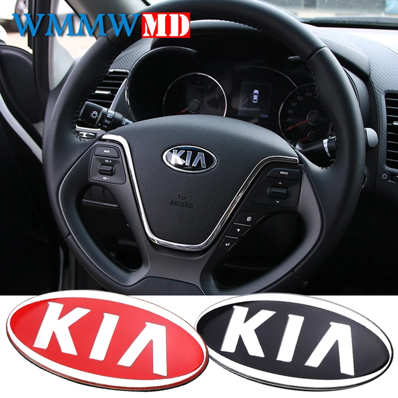 3D автомобильный значок на руль эмблема наклейка для KIA OPTIMA CERATO SORENTO SOUL K2/K3/K4/K5 Venga