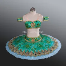 Быстрая! Зеленая балетная пачка; балетная пачка для взрослых; платья; классическая балетная пачка для девочек; танцевальные юбки-пачки AT0054