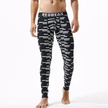 SEOBEAN зимние леггинсы hombre новые осенние длинные штаны мужские сексуальные хлопковые кальсоны термобелье кальсоны