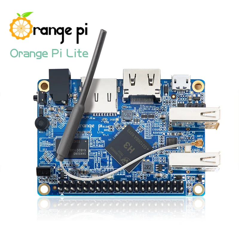 Оранжевый Pi Lite SET2: OPi Lite 512MB+ прозрачный ABS Caes Поддержка Android, Ubuntu, Debian