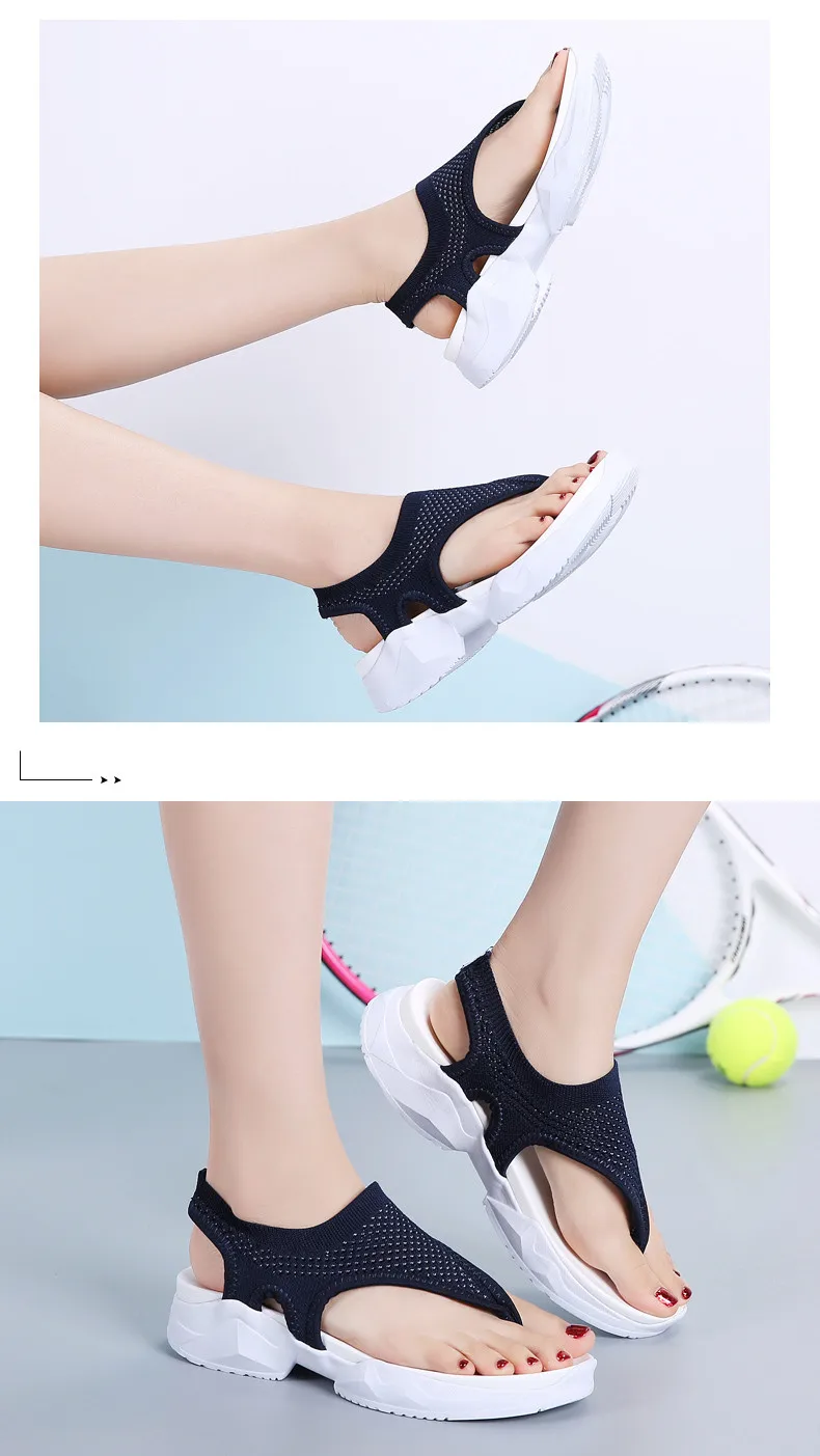 PINSEN/ г., модные летние женские сандалии новая Женская Удобная Обувь на танкетке женские сандалии женские плоские сандалии женские сандалии