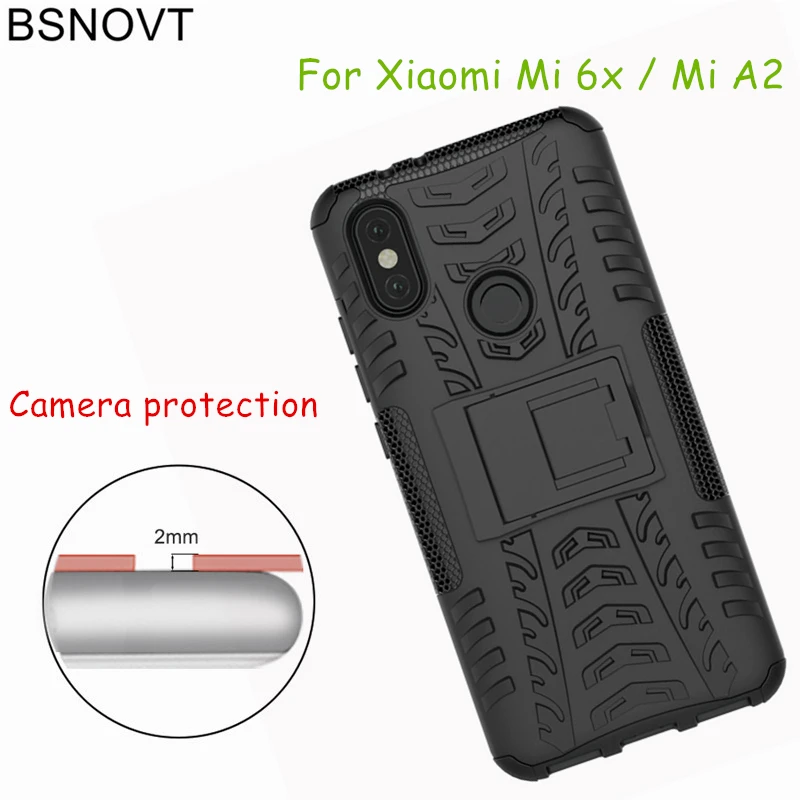 BSNOVT Xiaomi Mi A2 Cover Soft TPU Holder Stand Phone Case For 6x Fundas |