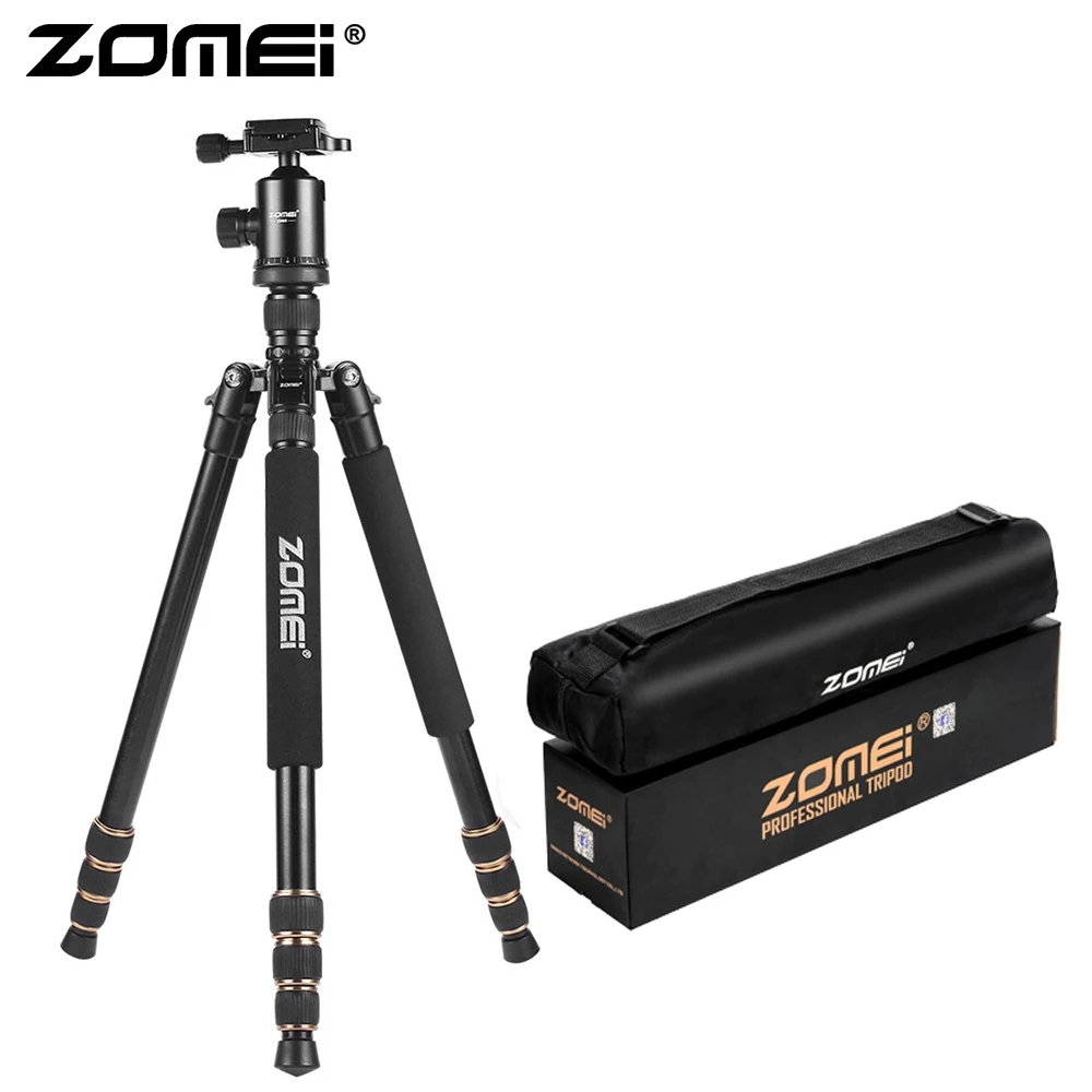 ZOMEI Z668 штатив для камеры и монопод легкий дорожный с шаровой головкой сумкой
