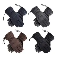 Перчатки Лыжные Для мужчин зимние утепленные с флисовой подкладкой теплые Нескользящие Сенсорный экран Водонепроницаемый Спорт на открытом воздухе запуск велосипедные перчатки
