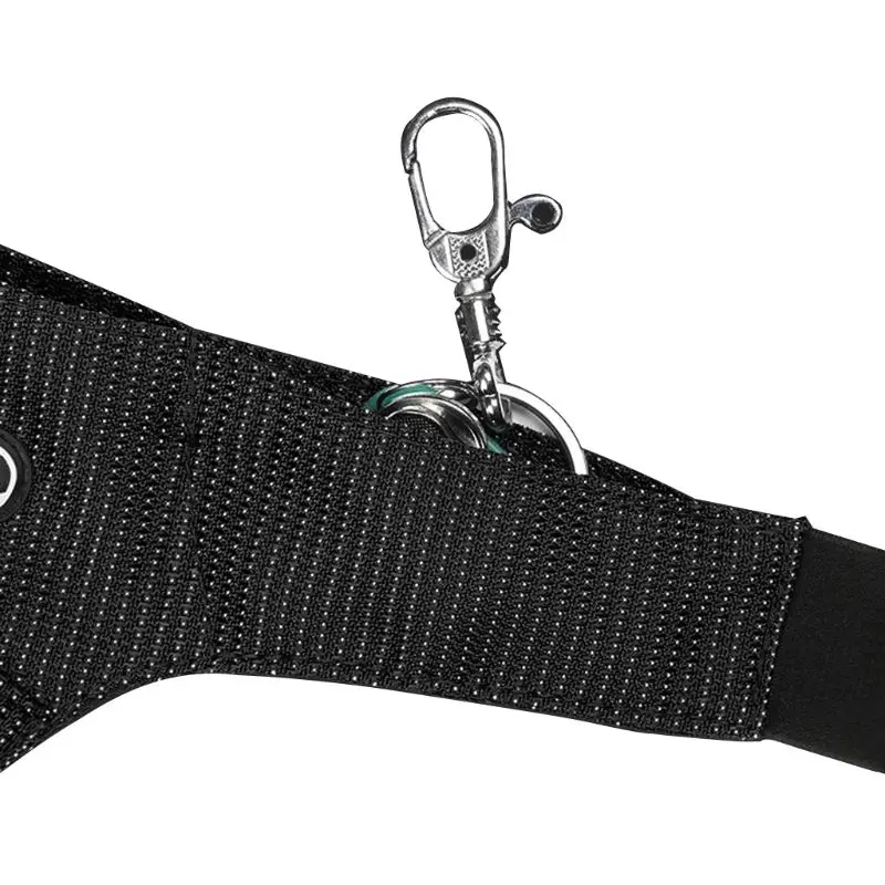 THINKTHENDO Running Belt Fanny Pack Bum Bag with Water Bottle Holder and Earphone Outlet Black Zipper Phone Bag Waist Bag