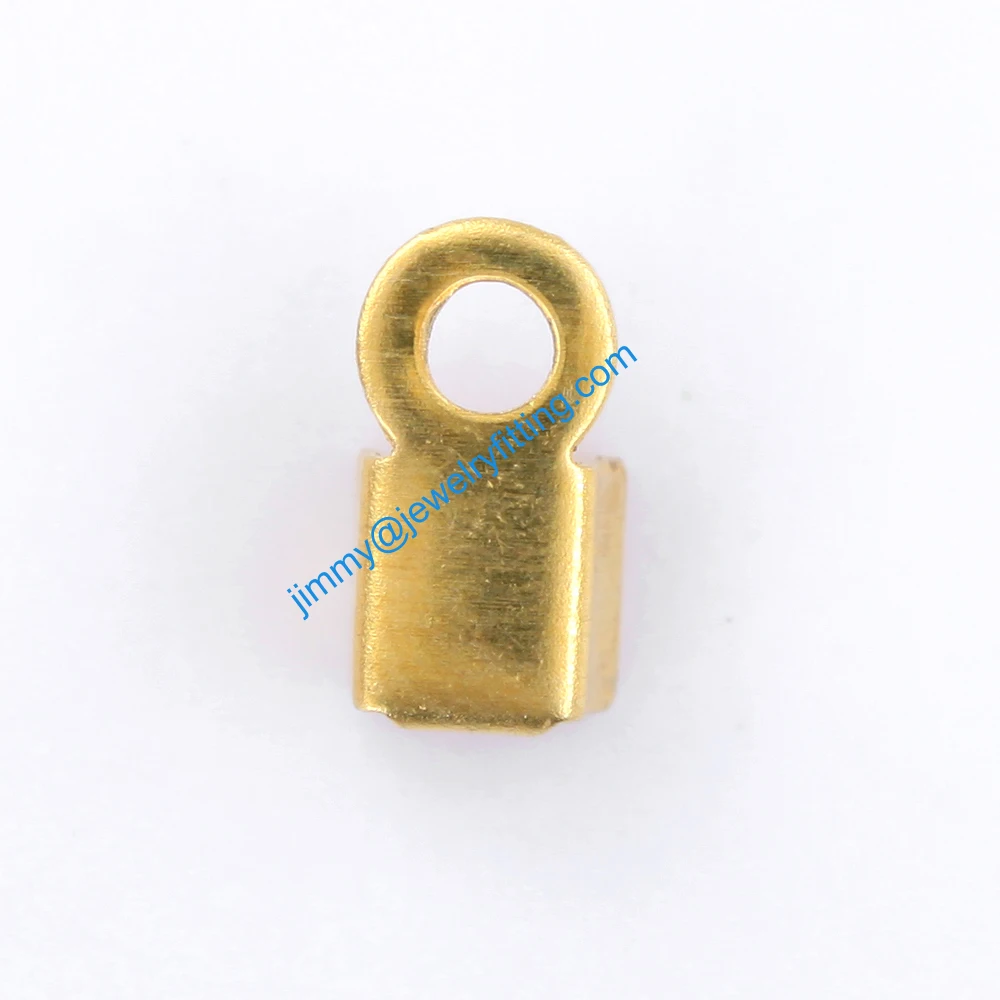 2013 jewelry findings Base metal foldover crimps for Cord Chain ends
