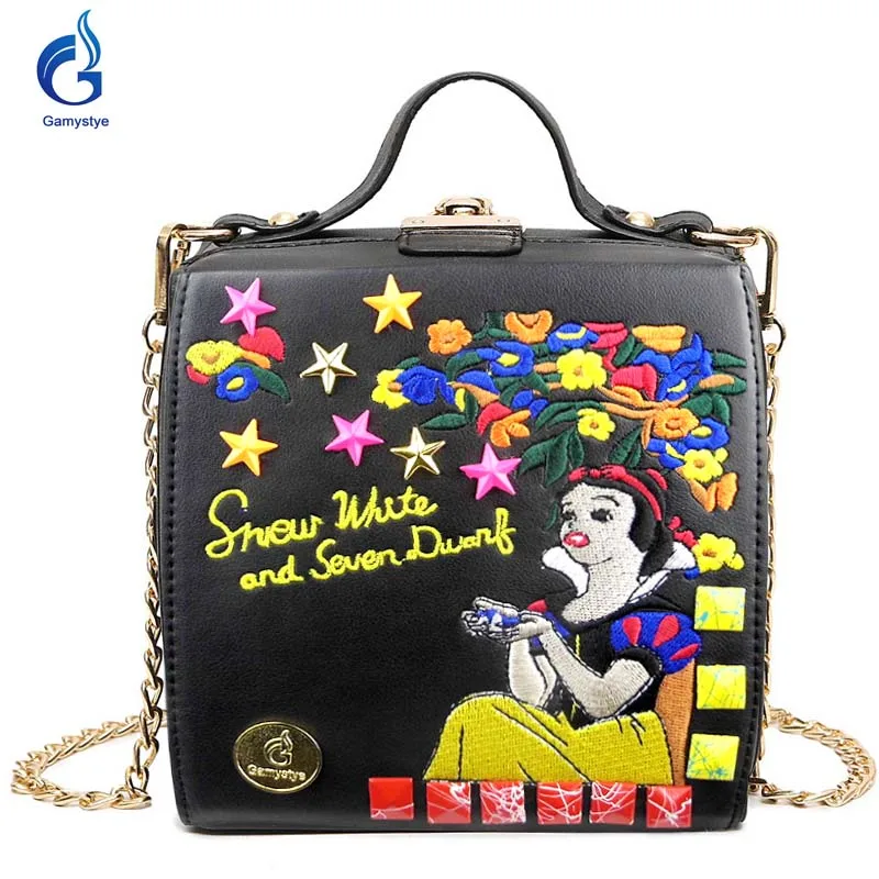 

Gamystye PU Embroidery Diamond Fashion Women Shoulder Handbags Crossbody Bags Evening Bags Box Ladies Day Clutches Casual Purse