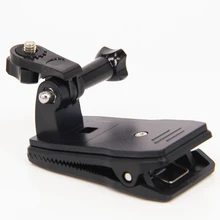 bag Clip Mount Kit Fast Release 360 Rotating Clip Clamp Mount With Tripod Adapter Mount For Xiaomi yi Xiao Yi action cam
