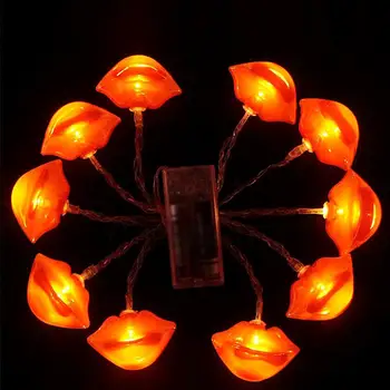 

10LED Christmas Chic Red lip light string/10led Christmas red lip String light Wedding Party decoration