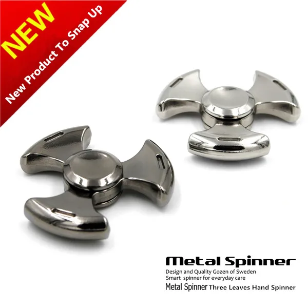 

NEW Three Leaves Hand Spinner Fingertips Gyro Zinc Alloy EDC Tri-Spinner Fidget Kids Adult Focus Decompression Toy