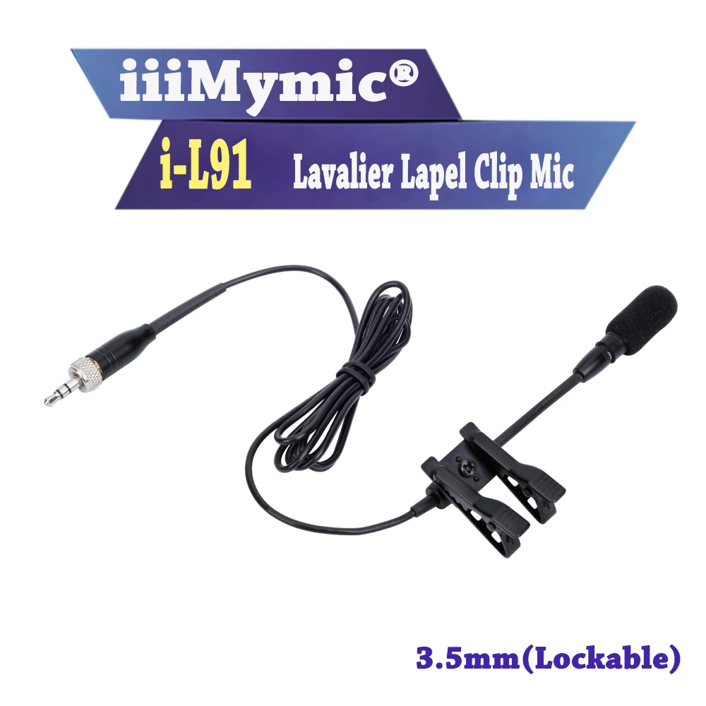 

iiiMymic !3.5 mm Lavalier Condenser Speech Teaching Microphone for Senheiser Wireless BodyPack Transmitter Large Sound-absorbing