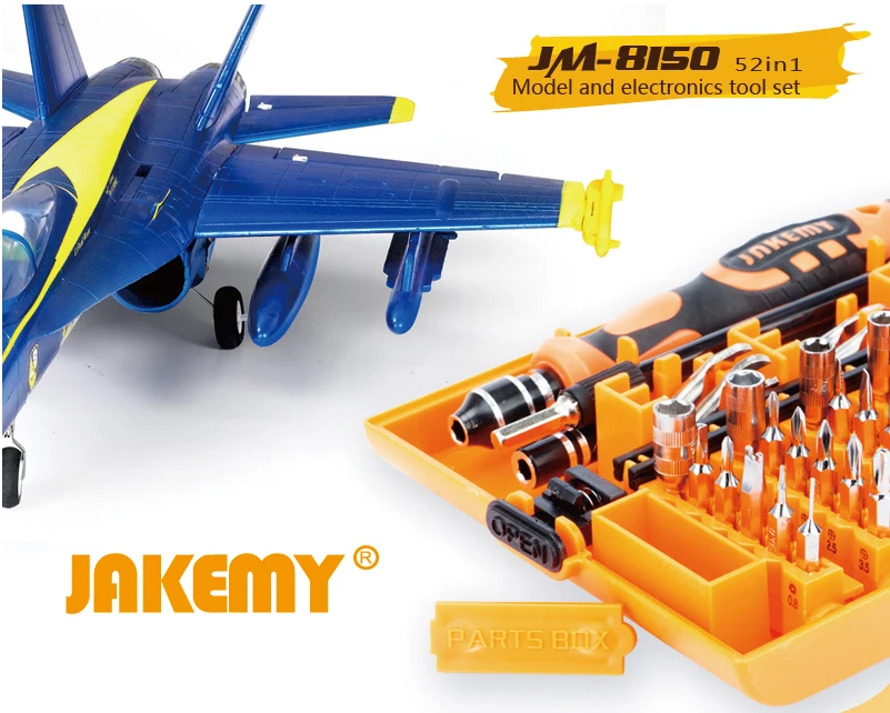 JAKEMY JM-8150 52 в 1 многофункциональные инструменты для ремонта самолета DIY Herramientas UAV Набор инструментов Набор отверток