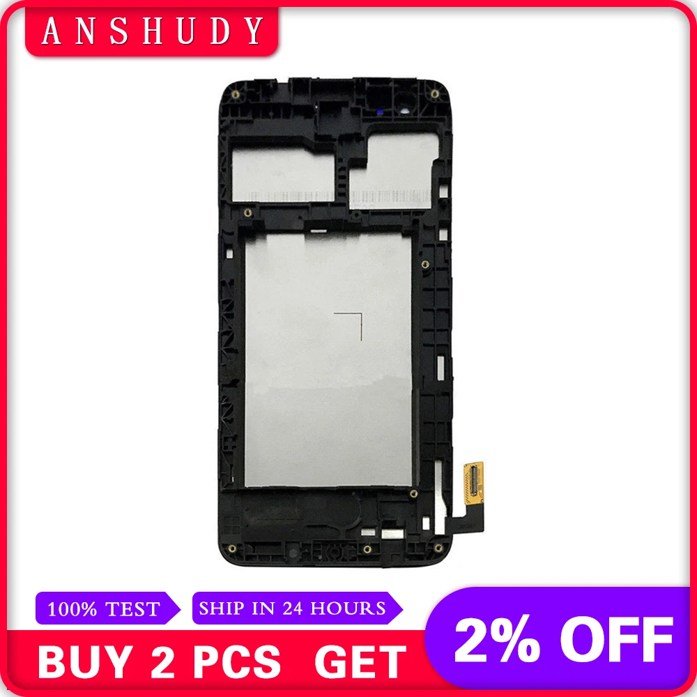 

For LG K4 2017 M160 X230 X230DSF LCD Display Panel Module + Touch Screen Digitizer Sensor Assembly Frame