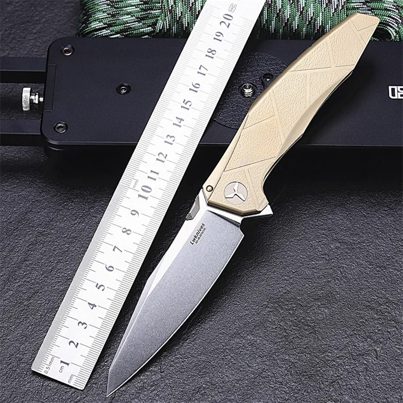 

2018 New Free Shipping Outdoor Tactical Folding Knife M390 Powder Steel Titanium Alloy Survival Camping Hunting Military Knives