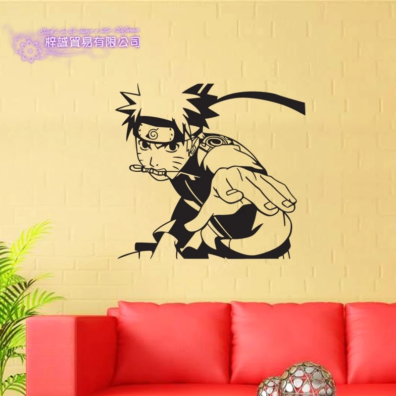 DCTAL Naruto Japanese Cartoon Car Sticker Uzumaki Naruto Decal Posters Vinyl Wall Decals Pegatina Decor Mural Sticker