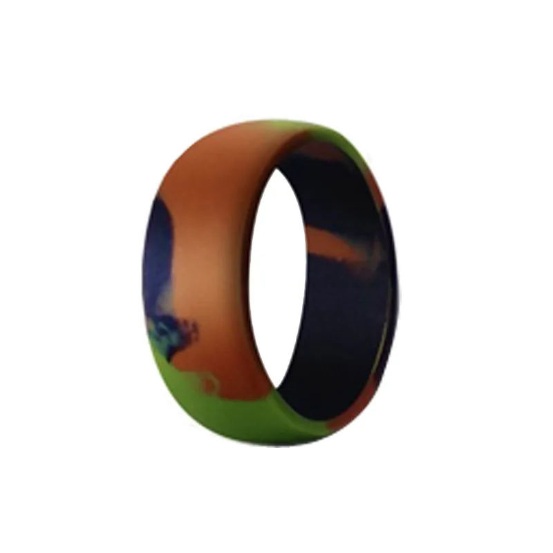 

Size 7 8 9 10 11 12 14 Environmental 8.7mm Camouflage Silicone Male Ring for Women Girls Causal Man Sport Finger Rings Jewelry