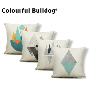 

Geometry Sun Cushion Pillow Round Pillow Cover Diamond Gothic Family Nap Mat Square Throw Pillow Dots 17X17 Burlap Creative Home