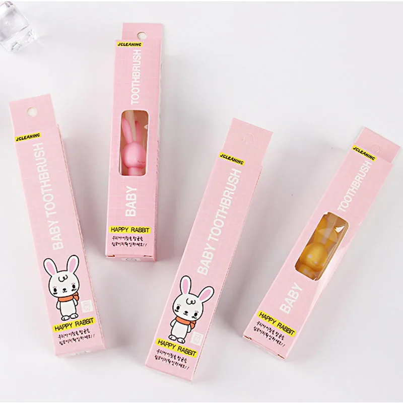 Cute Rabbit Shape Nano Soft Bristle Baby Toothbrush Non Slip Handle Suction Cup Kids Cartoon Toothbrush Cute Rabbit Shape Nano Soft Bristle Baby Toothbrush Non Slip Handle Suction Cup Kids Cartoon Toothbrush