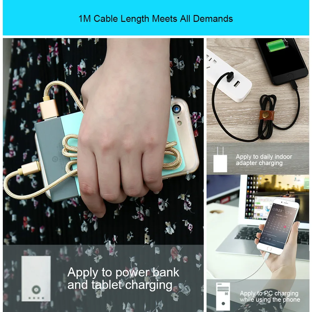 FLOVEME USB кабель для iPhone 8 7 Plus X 5 В/2 1 А м Плетеный Micro Xiaomi 4X Samsung S8 S9 Кабель зарядного