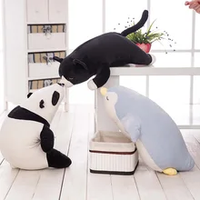 Гигантские Мягкие Фаршированные Panda Пингвин Морские Львы кошка Мягкие Плюшевые Игрушки для Детей Вещи Животных Подушки Приятель Рождественский Подарок