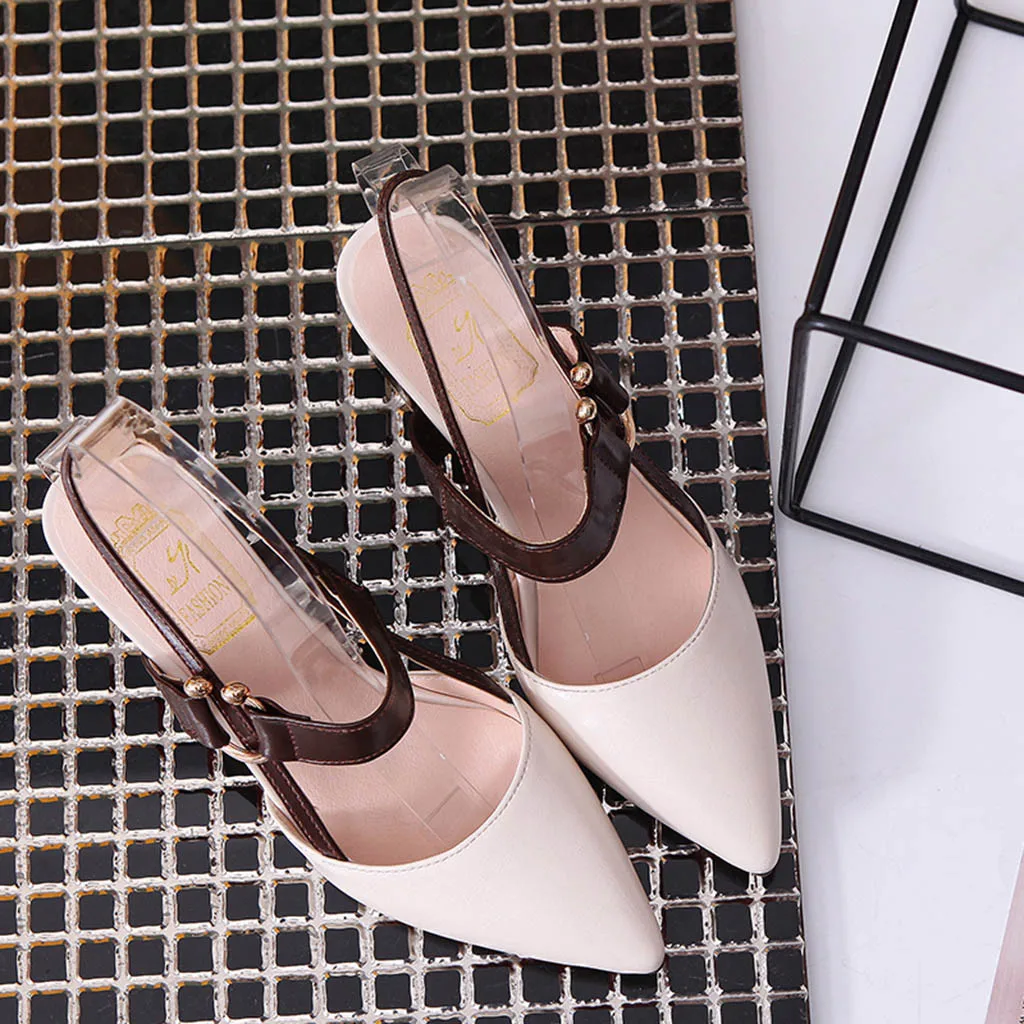 Jaycosin/Женская обувь; туфли-лодочки с закрытым острым носком; женская обувь для вечеринок на высоком каблуке; Рабочая обувь