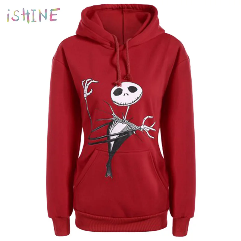 

Fashion Christmas Hoodie Sweatshirt The Nightmare Before Christmas Jack Print Pullover Hoodie Long Sleeve drawstring Tracksuit