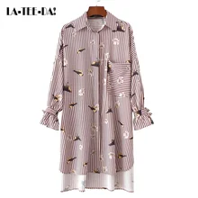 LaTeeDa 13 2017 New Print font b Blouses b font font b Women b font Striped