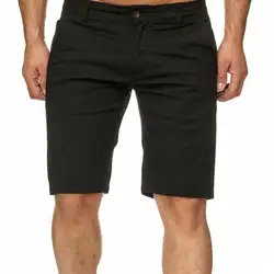 Летние пляжные мужские повседневные однотонные облегающие брюки, шорты, новые