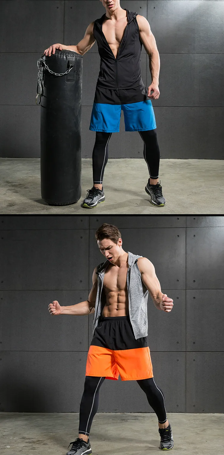2019 фитнес-плотно спортивные костюм для мужчин толстовки рубашка + брюки тренировки комплект сжатия костюмы быстросохнущая