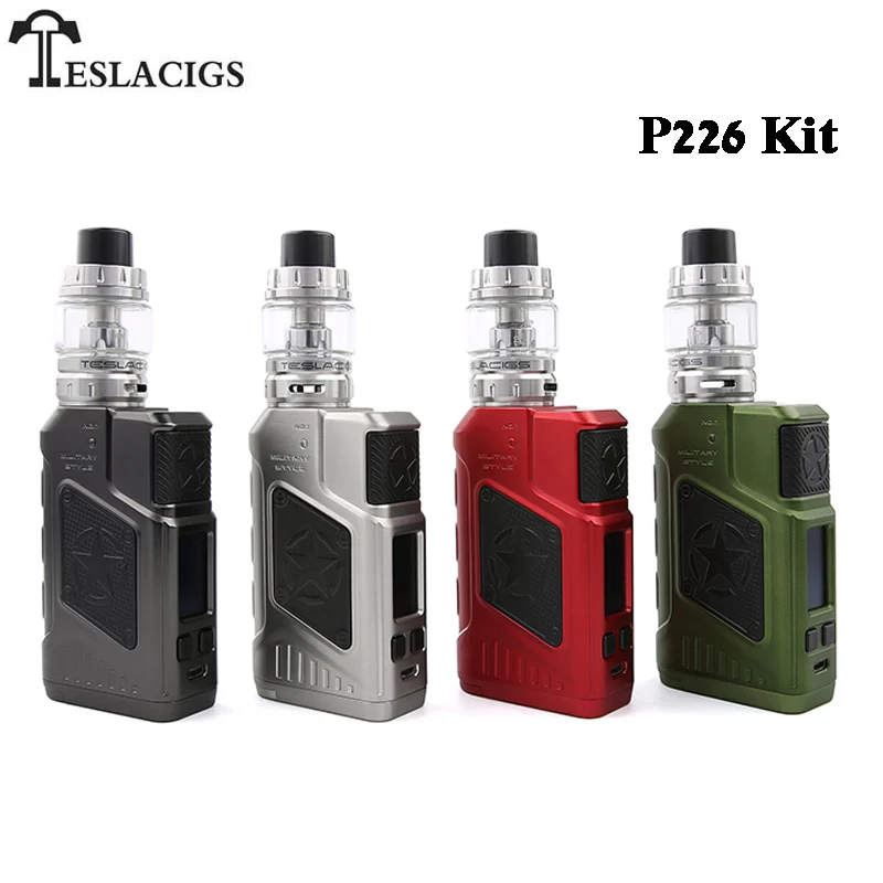 

Original Tesla P226 220W TC Kit 20W P226 Box MOD Vape with 4.5ML Tesla Tind Tank Teslacigs Electronic Cigarette with T-X3 Coil