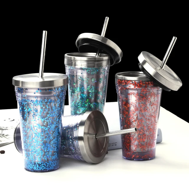 Buy 500m Water Bottle Ins Style Water Cup Bling Sequin