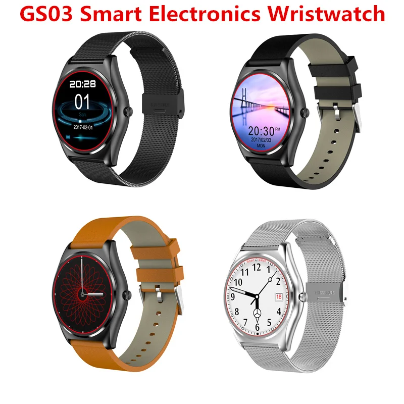 2017 NEW Bluetooth Smart Watch GS03 Smart Electronics Wristwatch Sport Watch For Android font b Smartphone