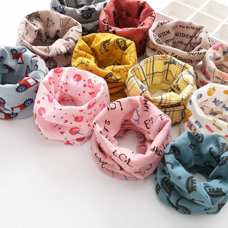 

Spring and Autumn Winter Scarf Fashion Wrap Collar Children's Scarves Pure Cotton Neck Cover Baby Changeable Neckerchief Trend