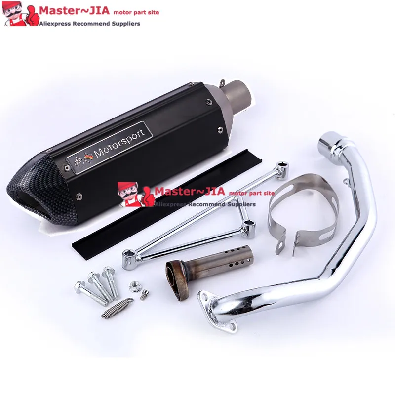 black Muffler Exhaust GY6 125cc 150cc 152QMI 157QMJ + db killers escape