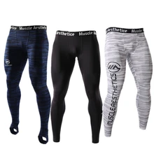 Мышечные мужские компрессионные колготы осенние модные компрессионные штаны плотный нижний слой одежда для спортзала фитнес тонкие штаны Леггинсы