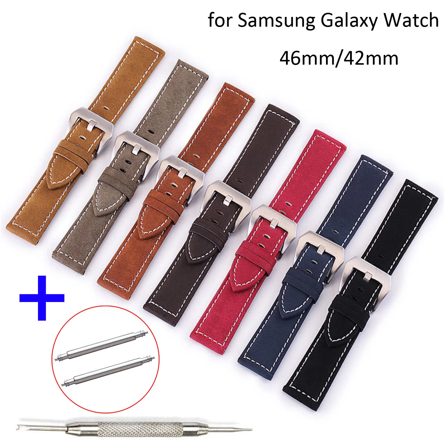 Ремешок из натуральной кожи для Samsung Galaxy Watch 42 мм 46 мм|Ремешки часов| |