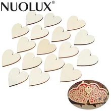 100 шт 40 мм из дерева в деревенском стиле Любовь Сердце ремесла DIY праздничные украшения для свадьбы для декорации стола украшения