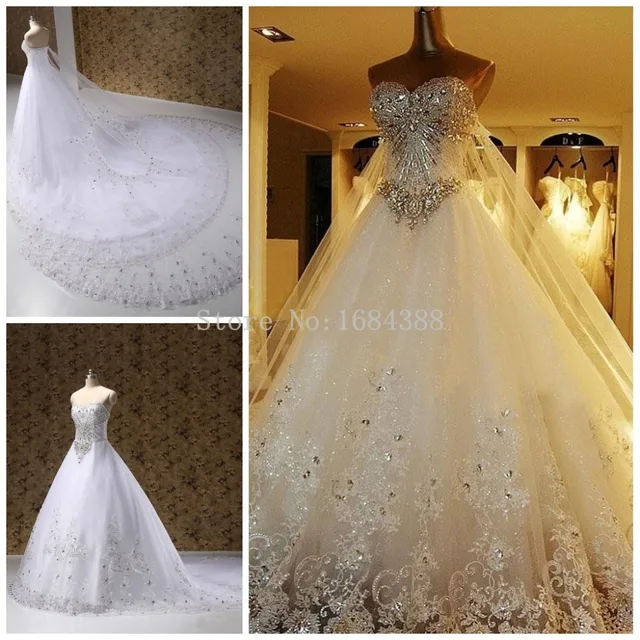 nuevo lujo impresionante princesa una línea de vestidos 2015 hechos