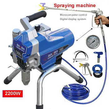 

220V High Pressure Airless Wall Paint Spray Gun Sprayer spraying Machine 500m2/h