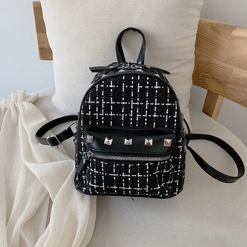 Hanerou женский рюкзак высокого качества из искусственной кожи рюкзаки для девочек-подростков женская школьная сумка через плечо рюкзак тип оболочки mochila - Цвет: Black