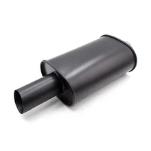 CNSPEED Universal Exhaust car styling Double wall inlet 63mm Burned Black Silencer car exhaust racing Exhaust muffler Pipes