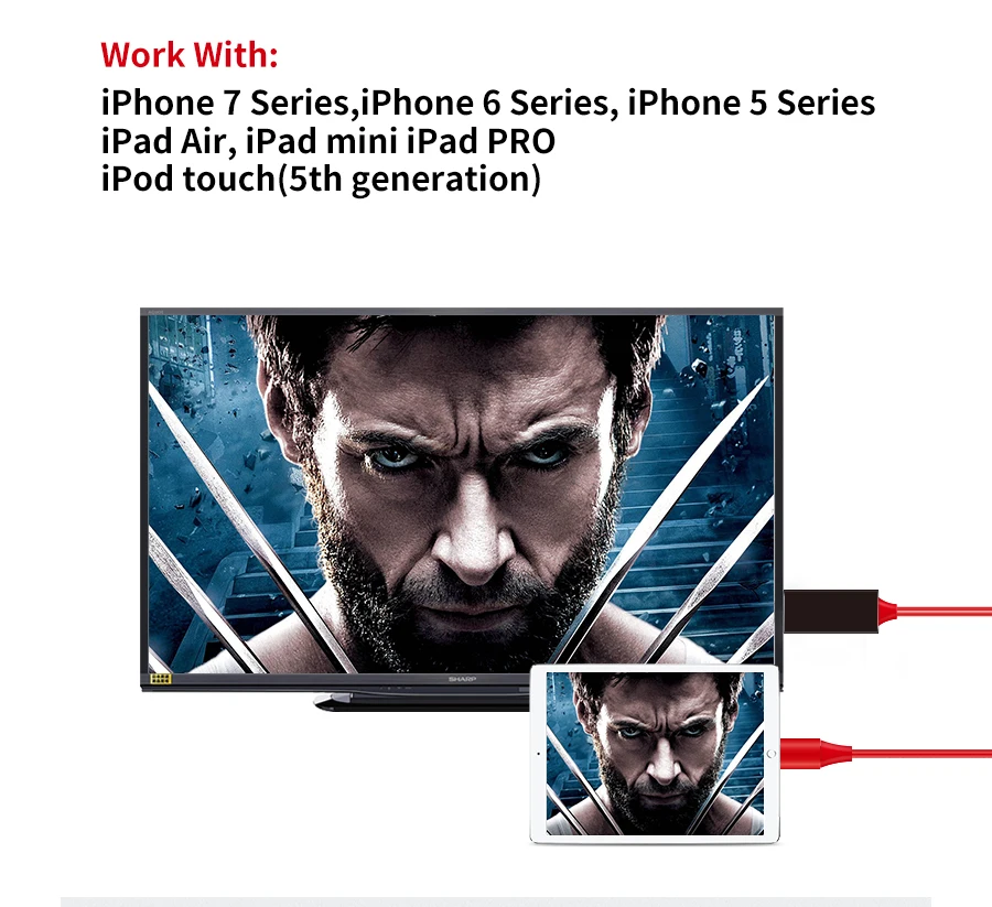 Mirascreen L7 1080P 8 Pin к HDMI конвертер линия HDTV цифровой av-адаптер Smart Box HDMI кабель для Apple для iPhone Ipad