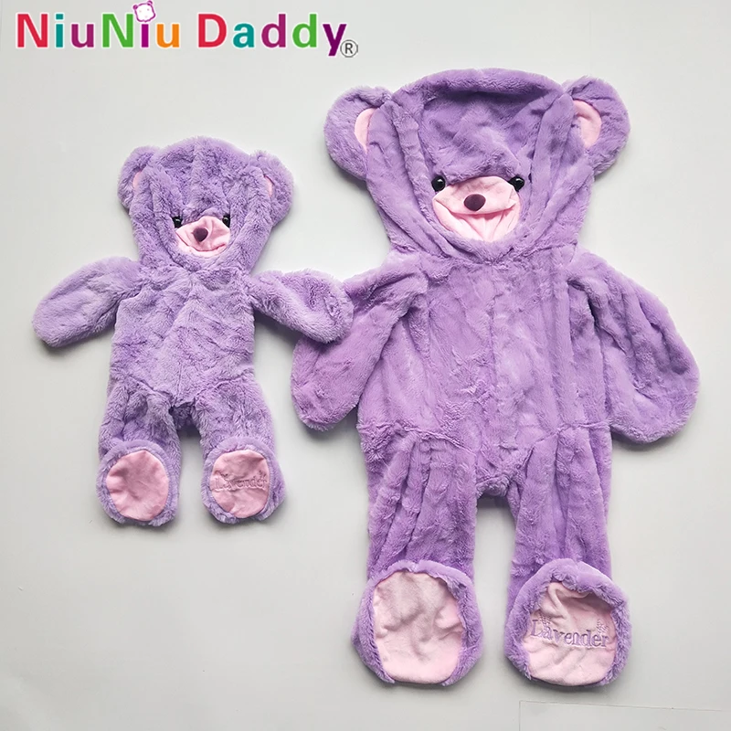 

Niuniu Daddy Semi-finished Bear Skin Lavender Emblem Plush Teddy Bear Skin Plush Toys Beautiful Pattern Cute With Free Shipping